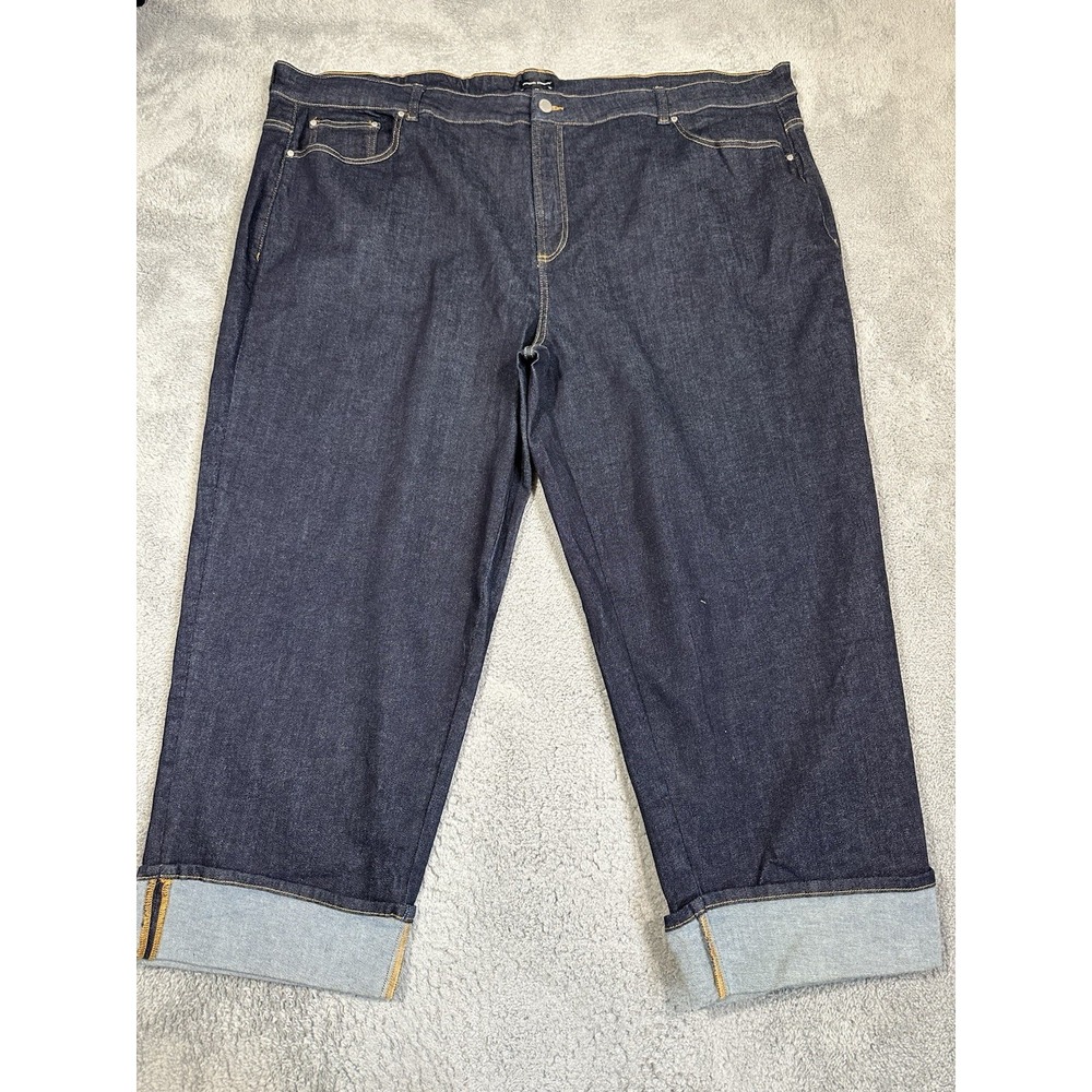 Universal Standard Jeans Womens 28 53x27 Dark Blue Cuffed Stretch